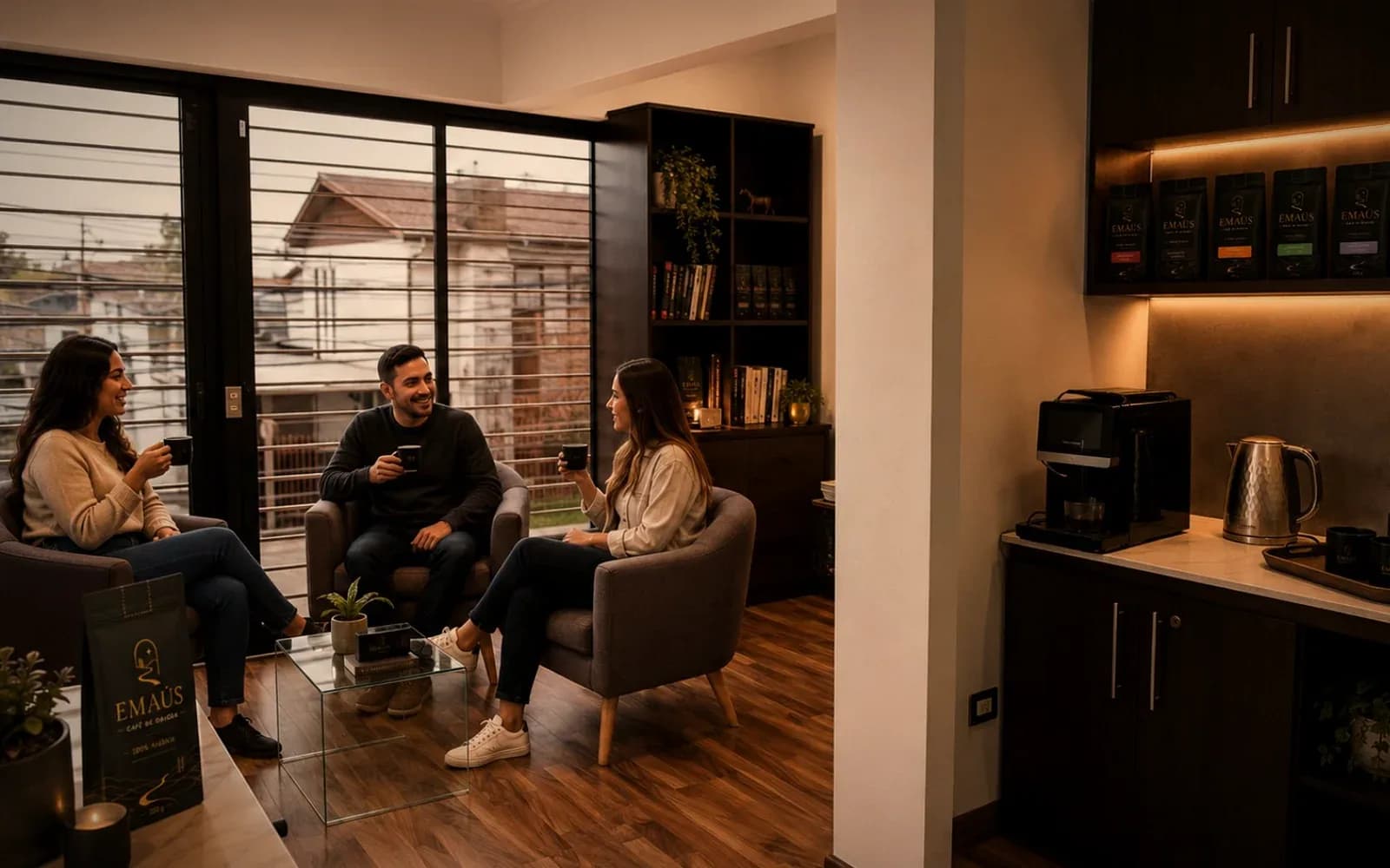 Personas compartiendo un café
