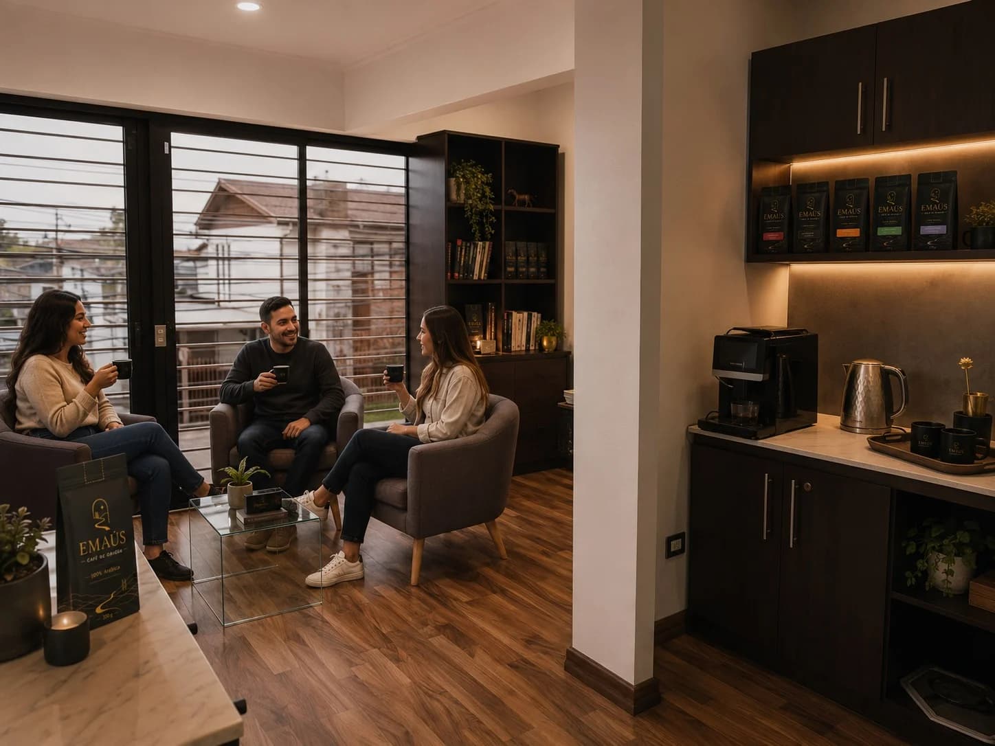 Personas compartiendo un café